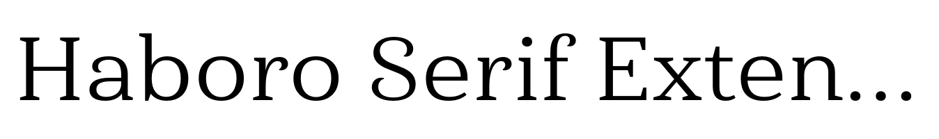 Haboro Serif Extended Regular